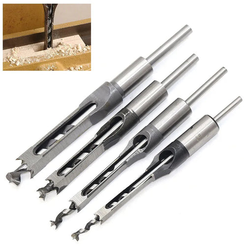Alloy steel woodworking square hole drill tapper for mortise machine, multiple sizes from 6mm to 30mm