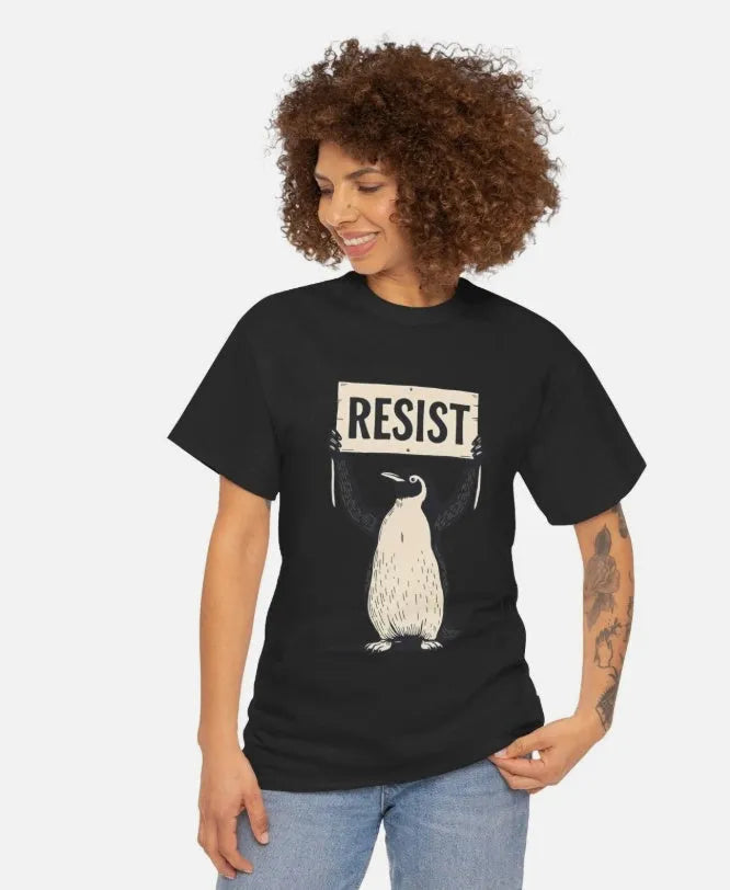 Straight cut cotton summer t-shirt in black on a hanger, showing round neck and short sleeves