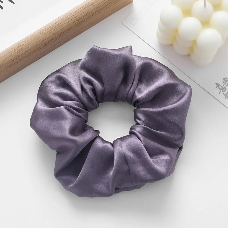 Handcrafted silk hair ring headband 6cm wide in multiple colours including black and navy blue