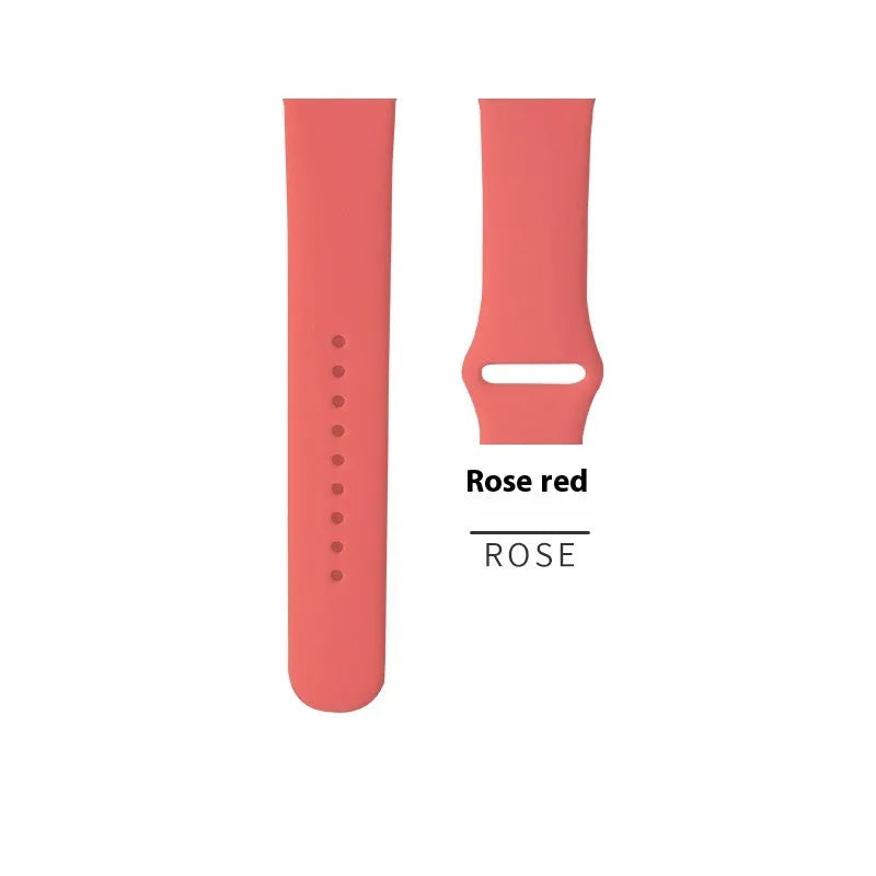 Silicone strap for Apple Watch 1-9 SE, in light peach pink, with buckle, for 38/40/41mm case
