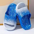 Children's gradient colour summer slippers with PVC construction and non-slip soles