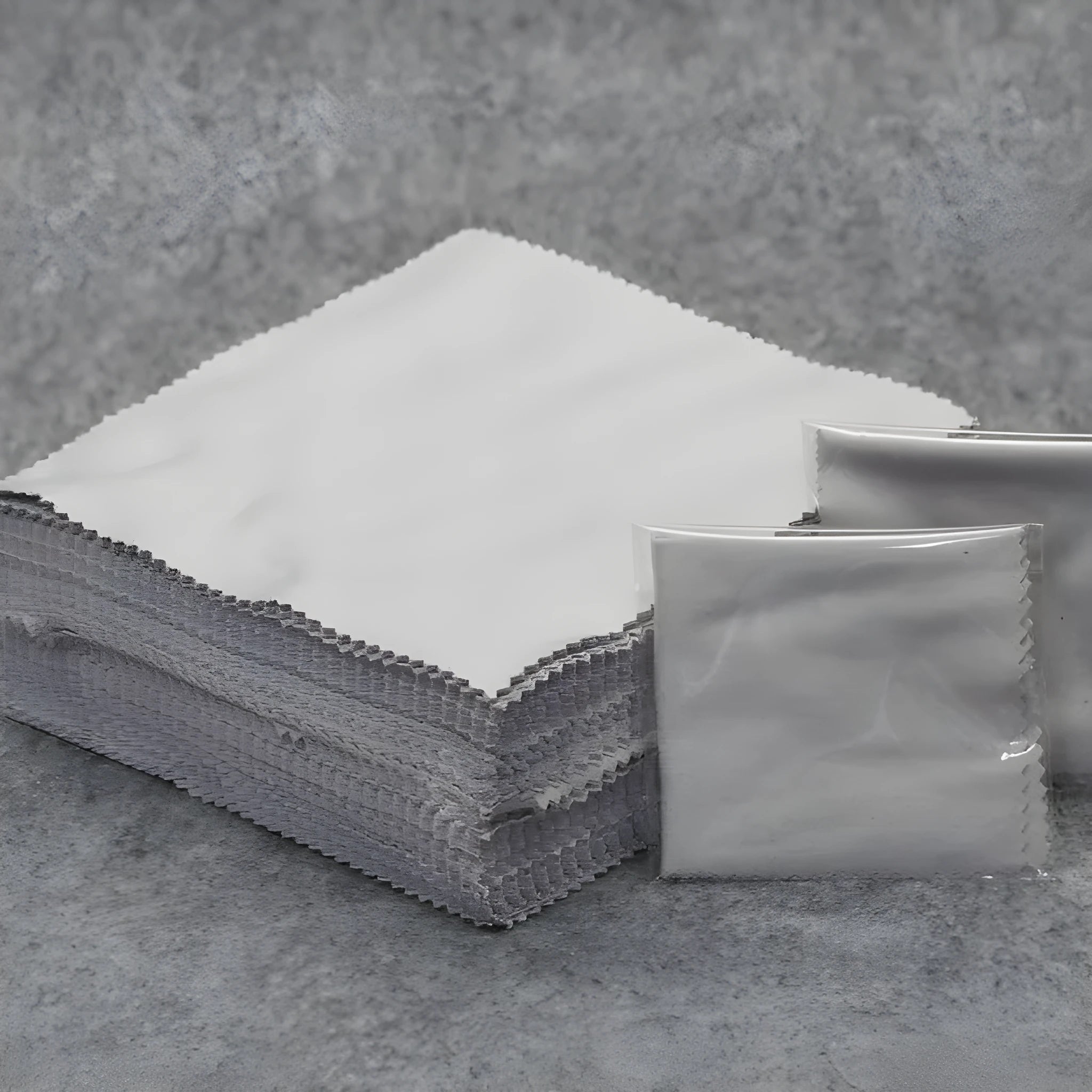Microfiber glasses cleaning cloth 130x130mm square gray colour