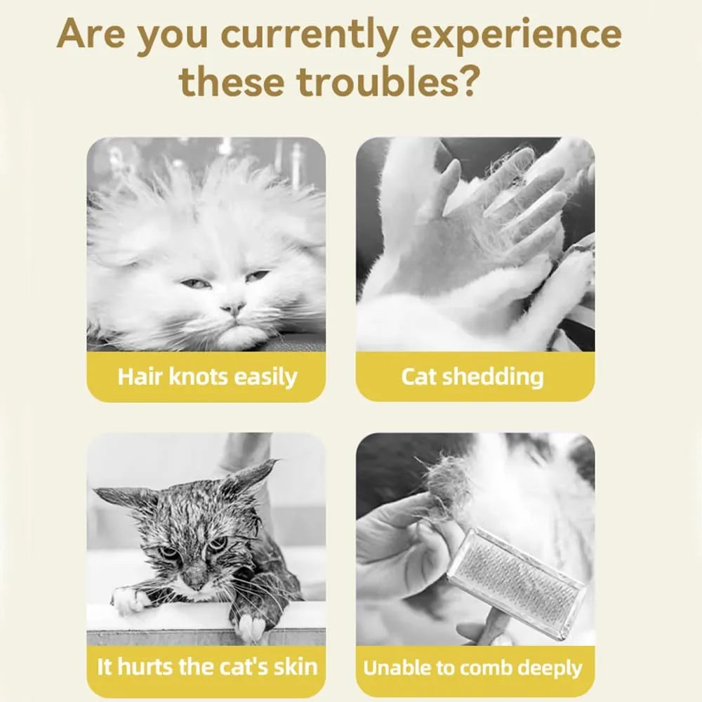 Green and yellow rechargeable 3-in-1 silicone steam brush for grooming cats and dogs.