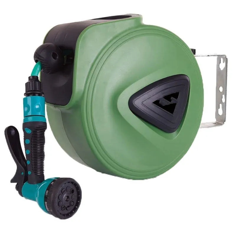 Automatic retractable hose reel with 10 metre PVC water pipe for car washing and garden watering