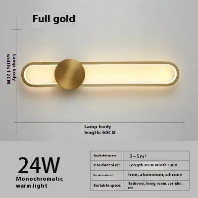 Modern minimalist wall lamp with metal shade in round black finish