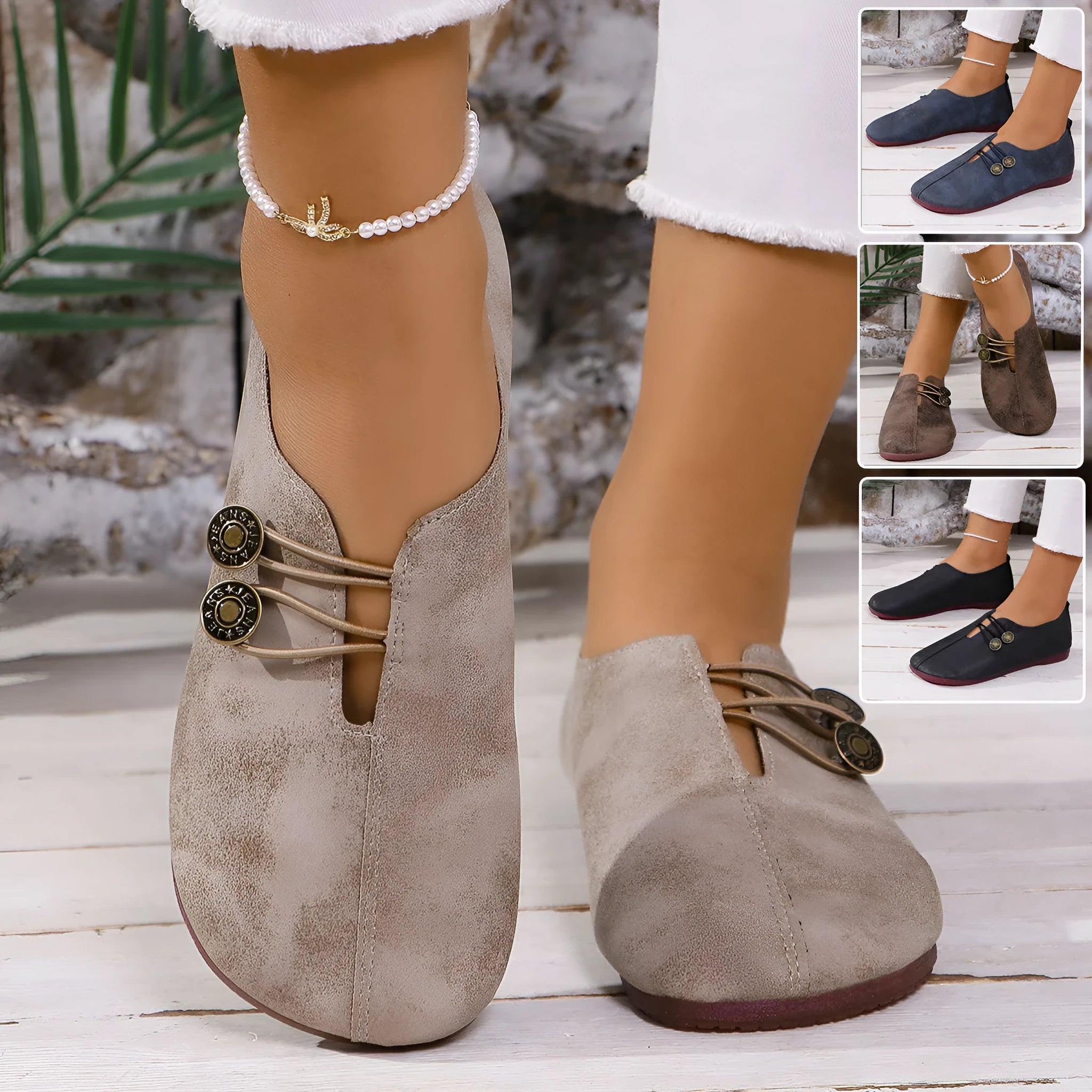 Ins square toe slip-on flat sandals for women, black artificial PU with rubber sole
