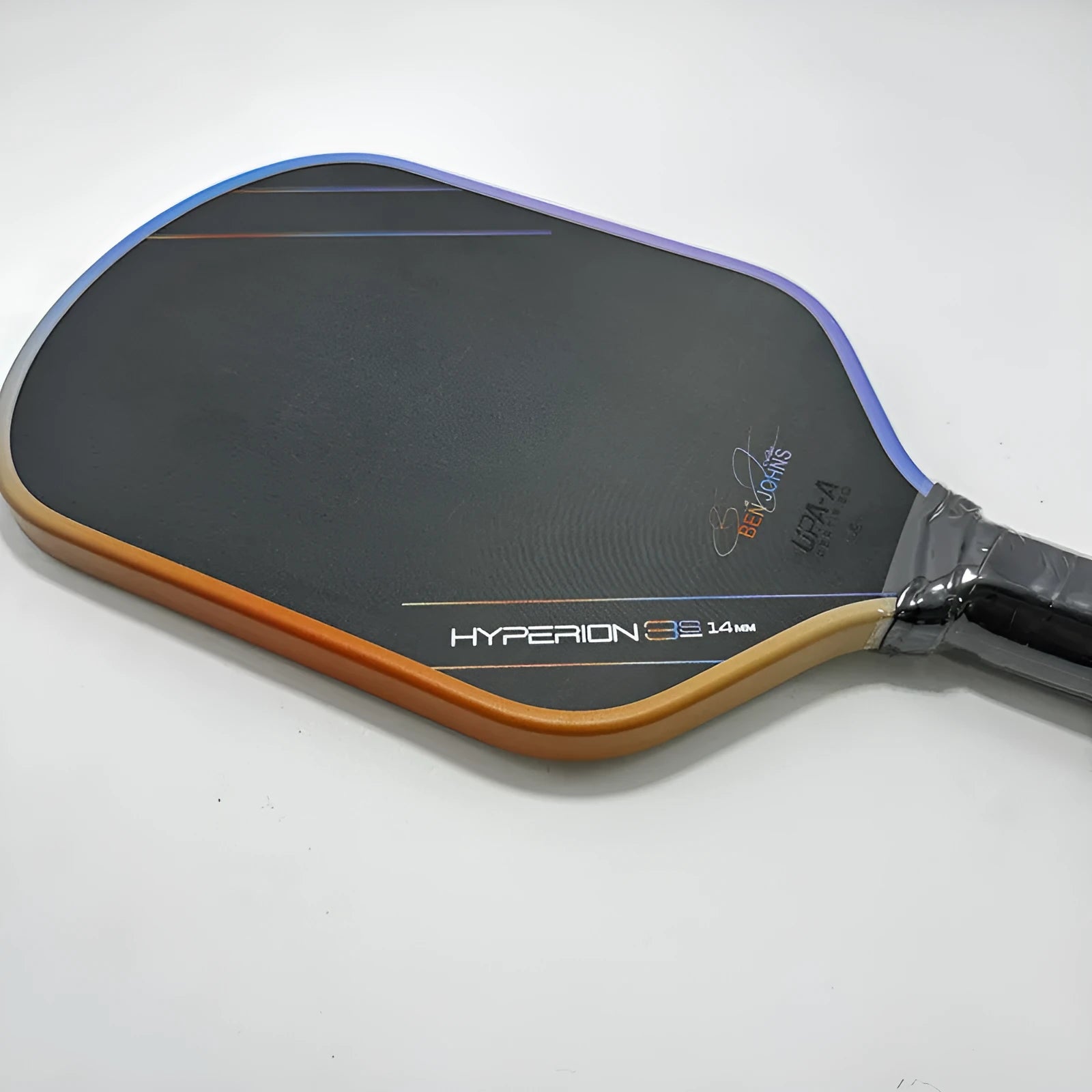 Aurora Multicolor Hyperion 3s pickleball paddle with carbon fibre face and matte pattern