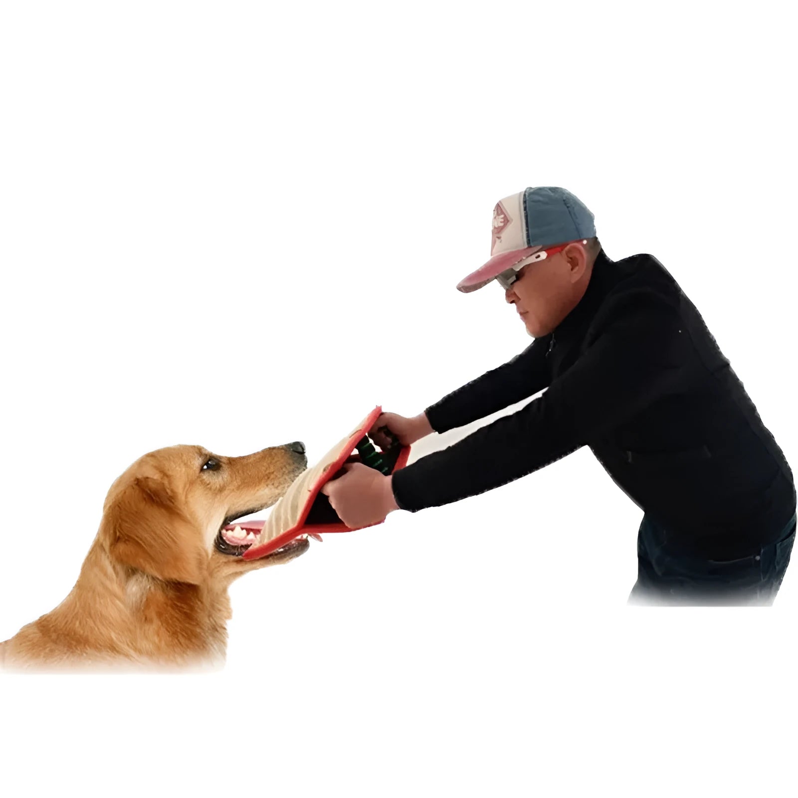 Dog biting sleeve training gear made from coarse jute material, 1000g puppy chew toy as shown colour