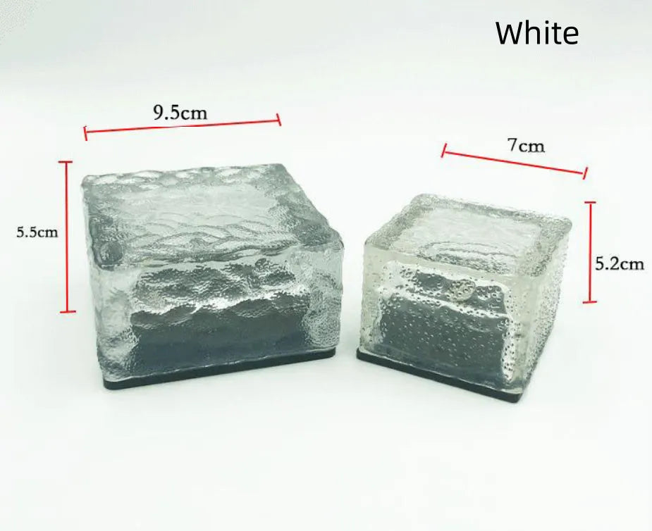 Solar LED floor tile light 10x10cm acrylic top aluminium frame garden path lighting warm white