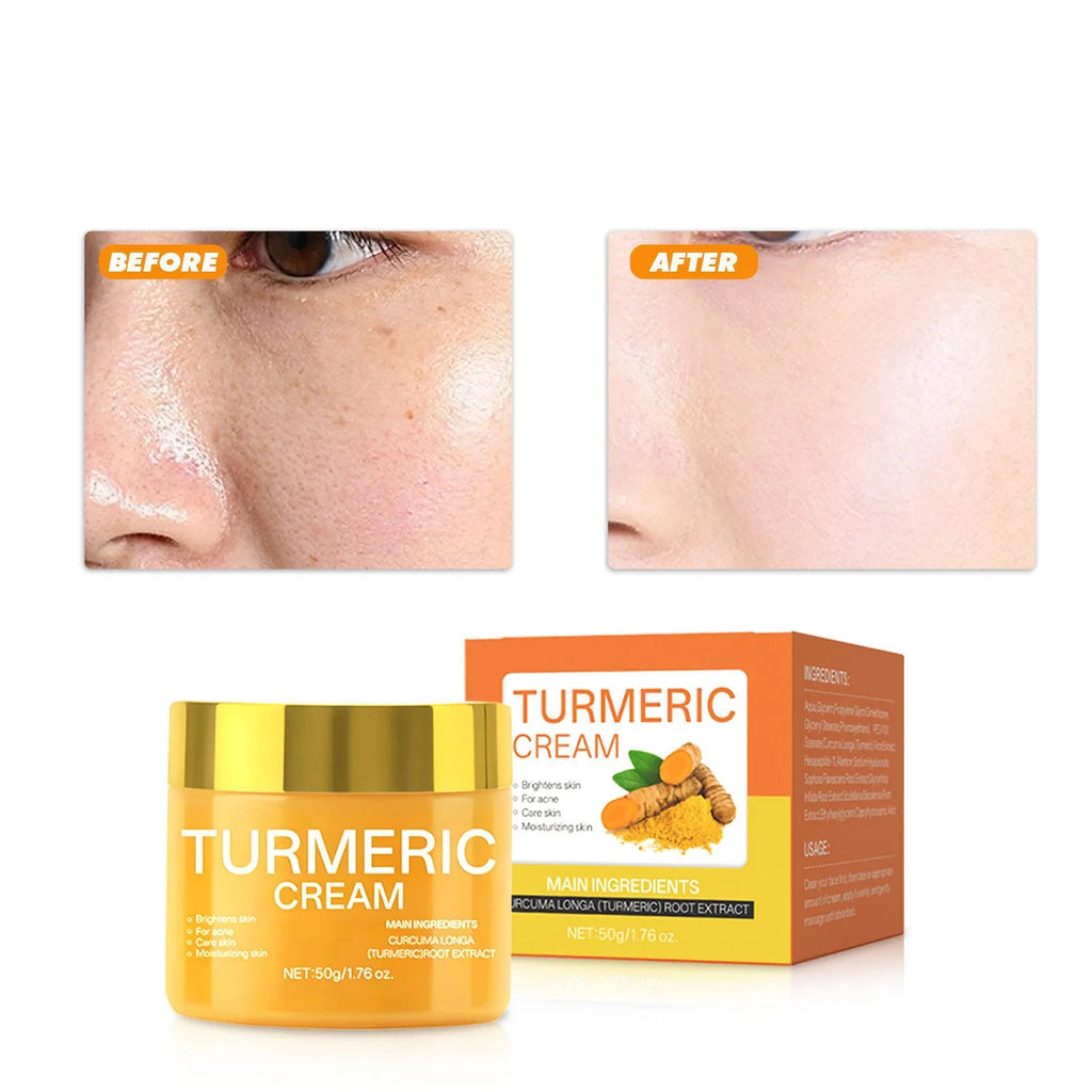 50g jar of brightening hydrating moisturising cream for facial skincare with compact 53mm dimensions