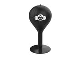 Tabletop boxing speed ball with inflatable sphere on suction cup base, optional boxing gloves