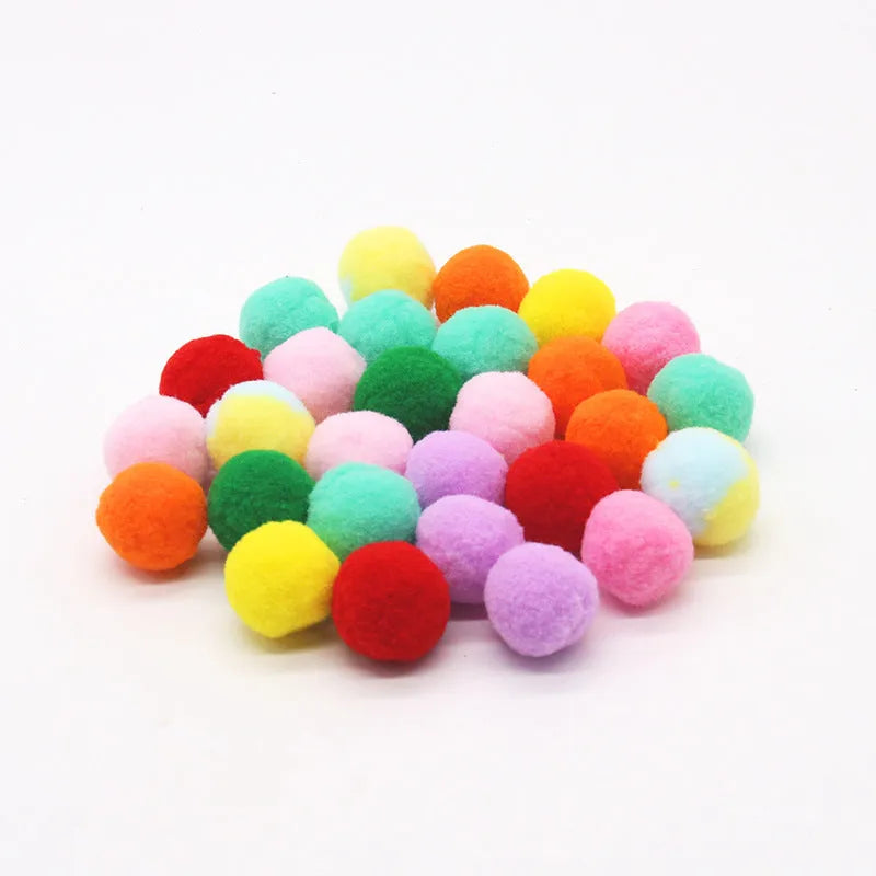 Interactive pet toy gun with multiple plush yarn balls for dogs and cats