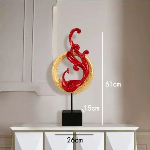 Resin Phoenix ornament in European style with detailed moulded design