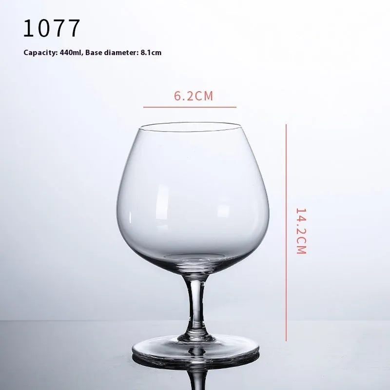Creative crystal glass low foot spirits brandy glass 440ml capacity