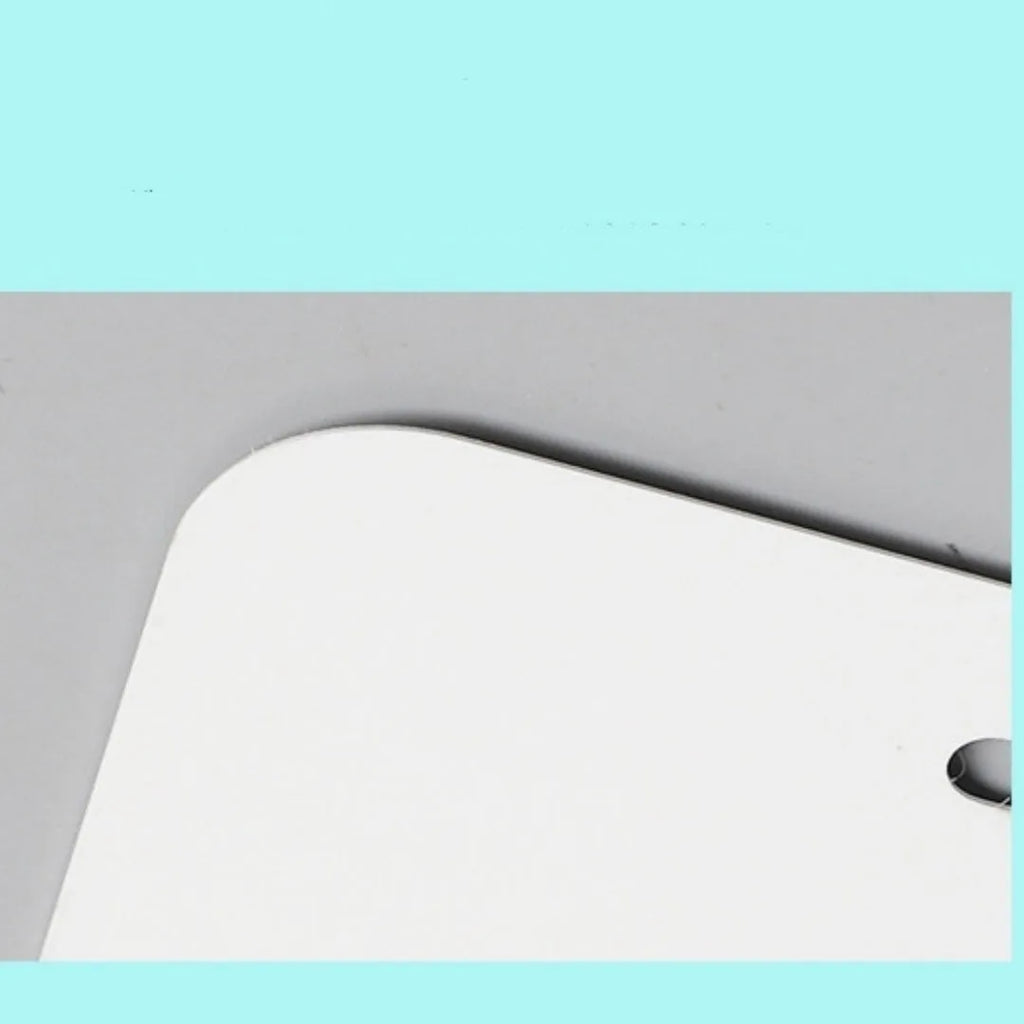 White aluminium license plate blank, 30.3cm x 15cm, available in 0.22mm to 1mm thickness
