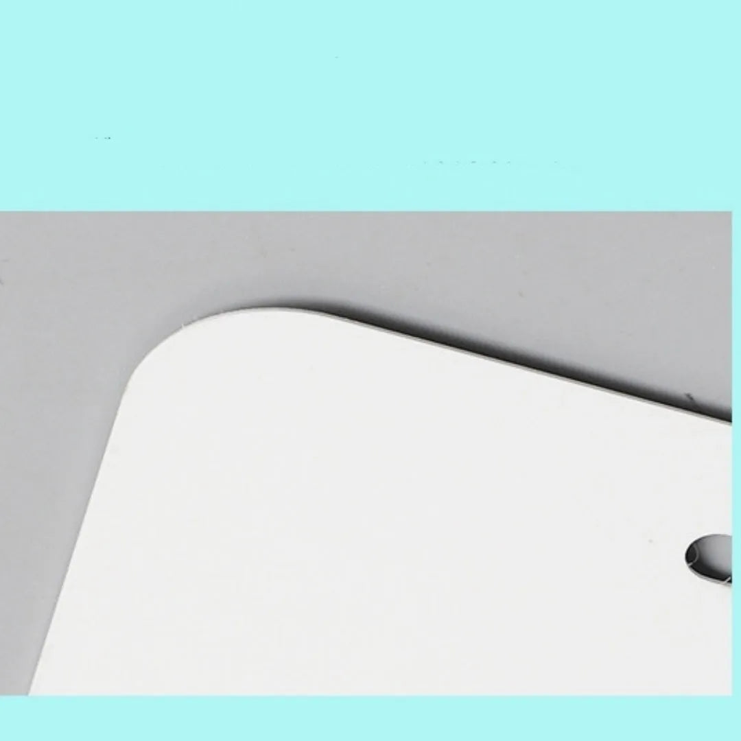 White aluminium license plate blank, 30.3cm x 15cm, available in 0.22mm to 1mm thickness