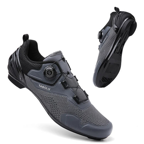 Breathable lightweight road cycling shoes in black with neutral fit