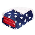 Striped lambswool polyester blanket in British style design for autumn and winter use