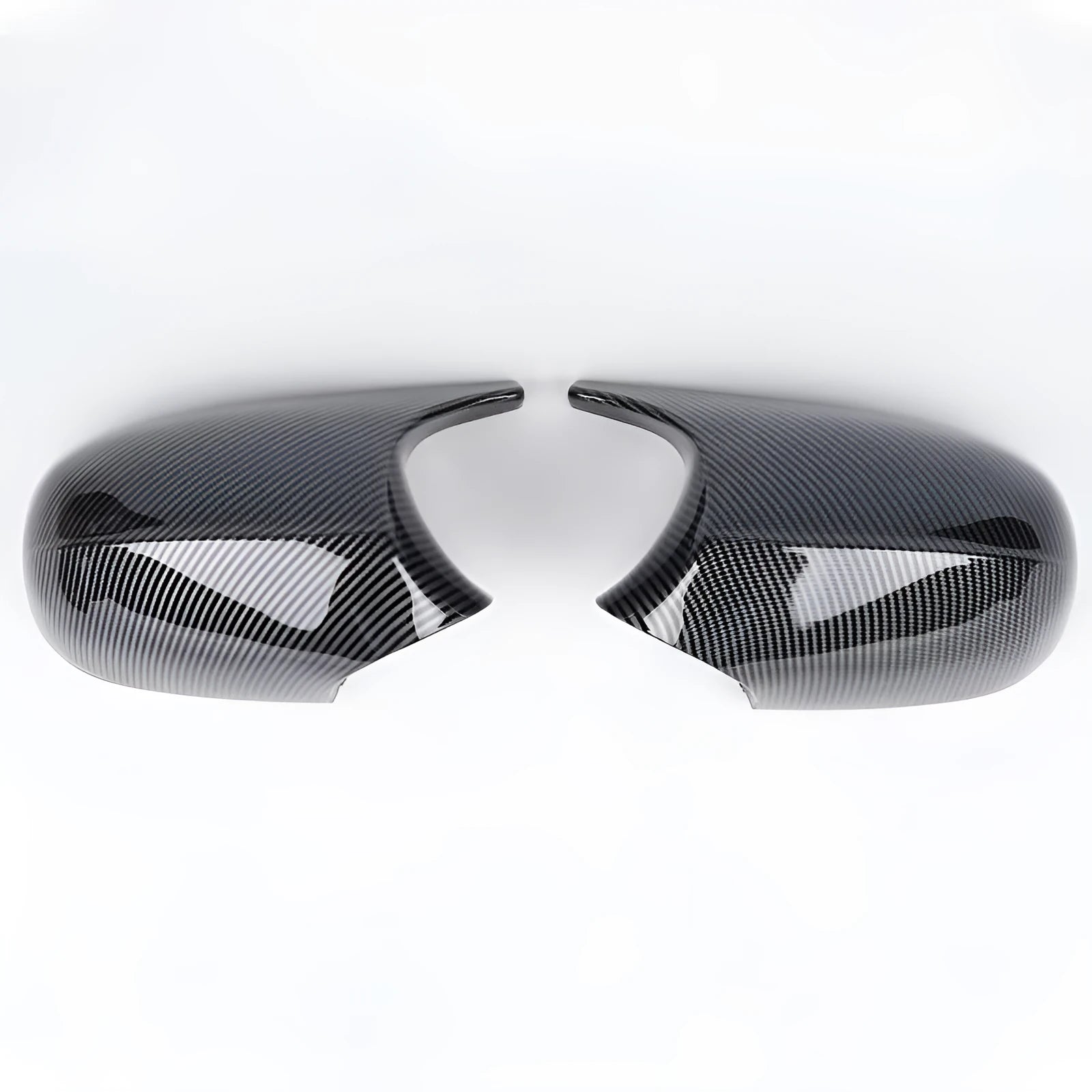BMW 3 Series E90 rearview mirror replacement housing in ABS plastic with black or carbon pattern finish