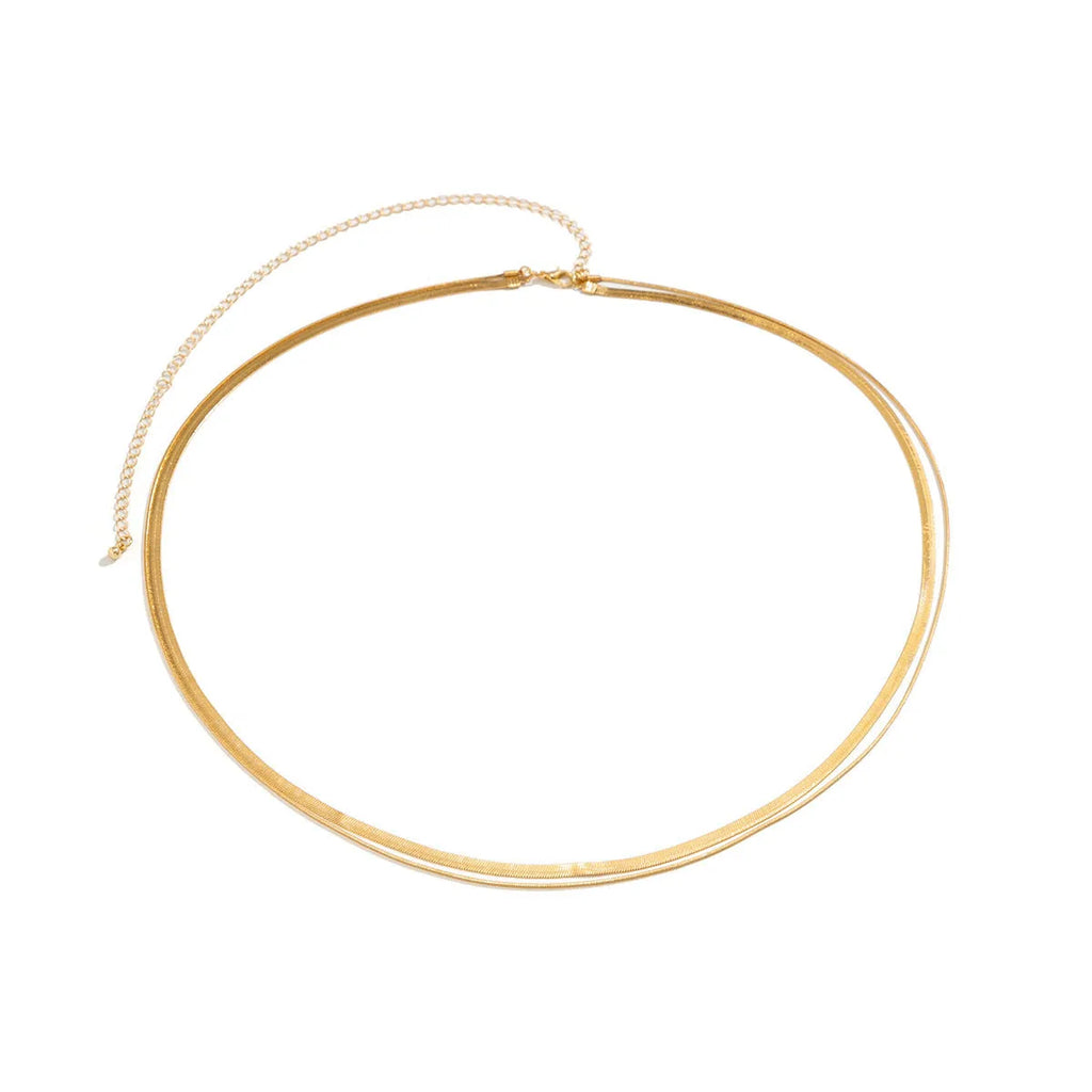 Multi-layer copper waist chain with snake bone chain, tassel and five-pointed star pendant, colour WCX209