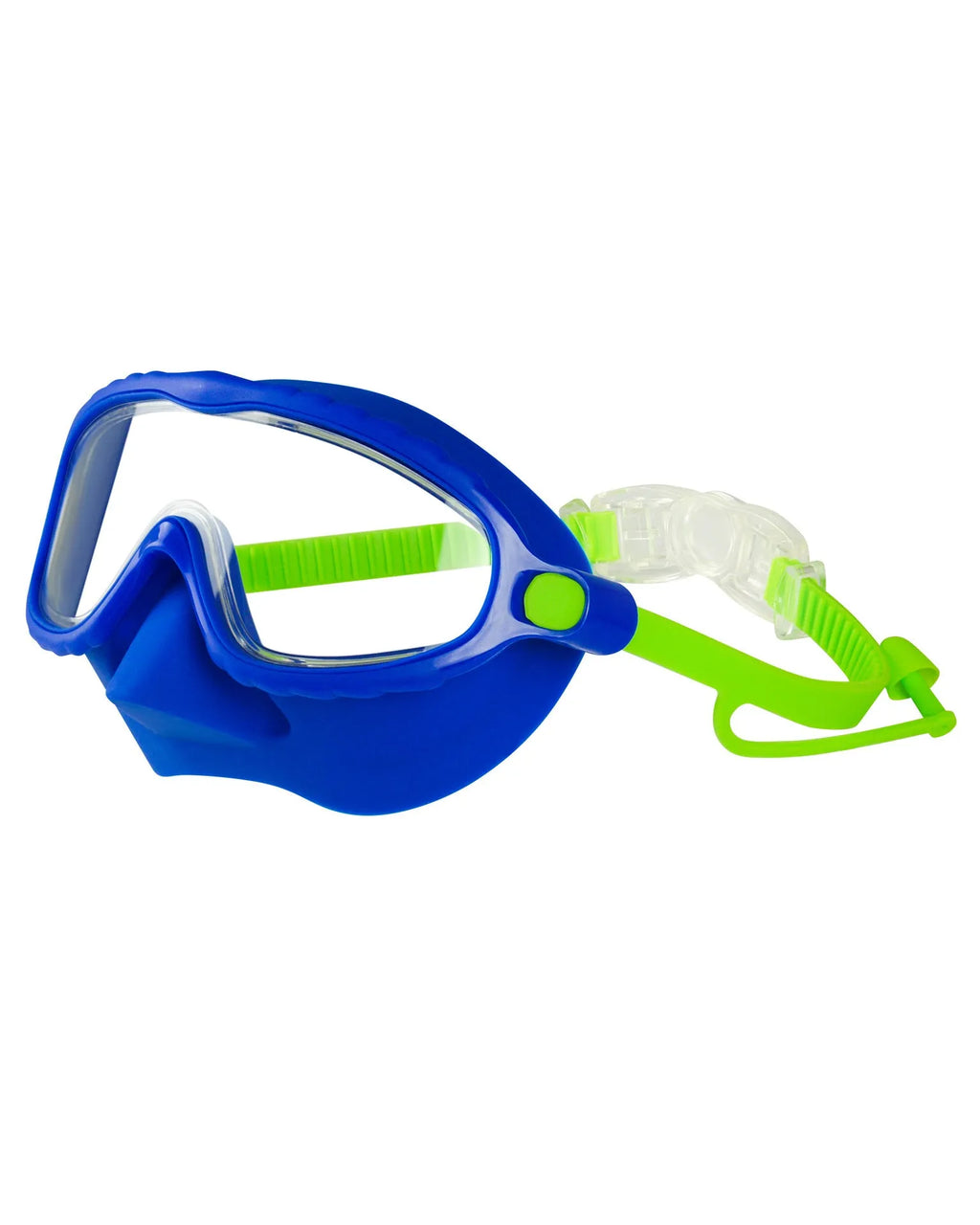 Children's anti-fog swimming goggles with large frame and HD lens in blue pink colour option, boxed