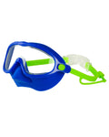 Children's anti-fog swimming goggles with large frame and HD lens in blue pink colour option, boxed