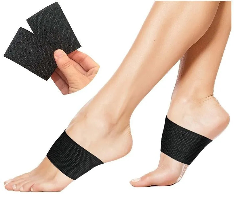 Elastic arch support foot bandage for flat feet in ordinary and heart style options