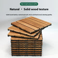 Square camphor pine floor panels with a brushed wood finish, shown in a 30x30cm size.