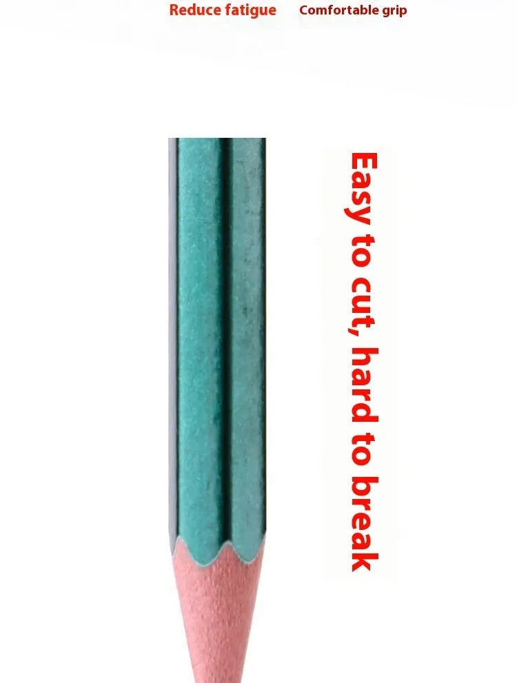 Green Rod hexagonal wooden pencil 10-pack box showing HB and 2B graphite grades
