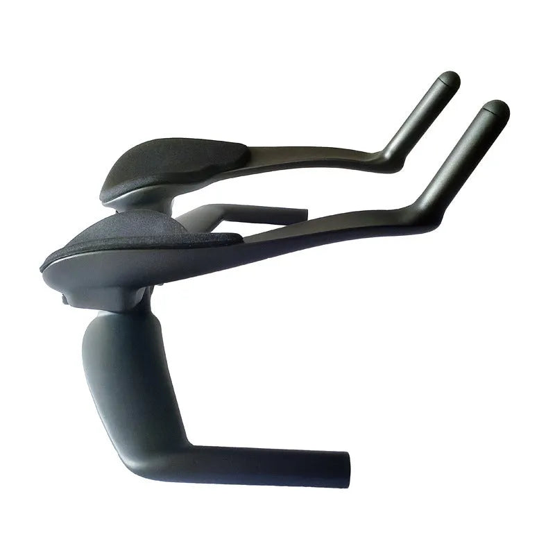 New Field Car carbon fibre TT timing handlebars in black extinction finish, showing aero shape.
