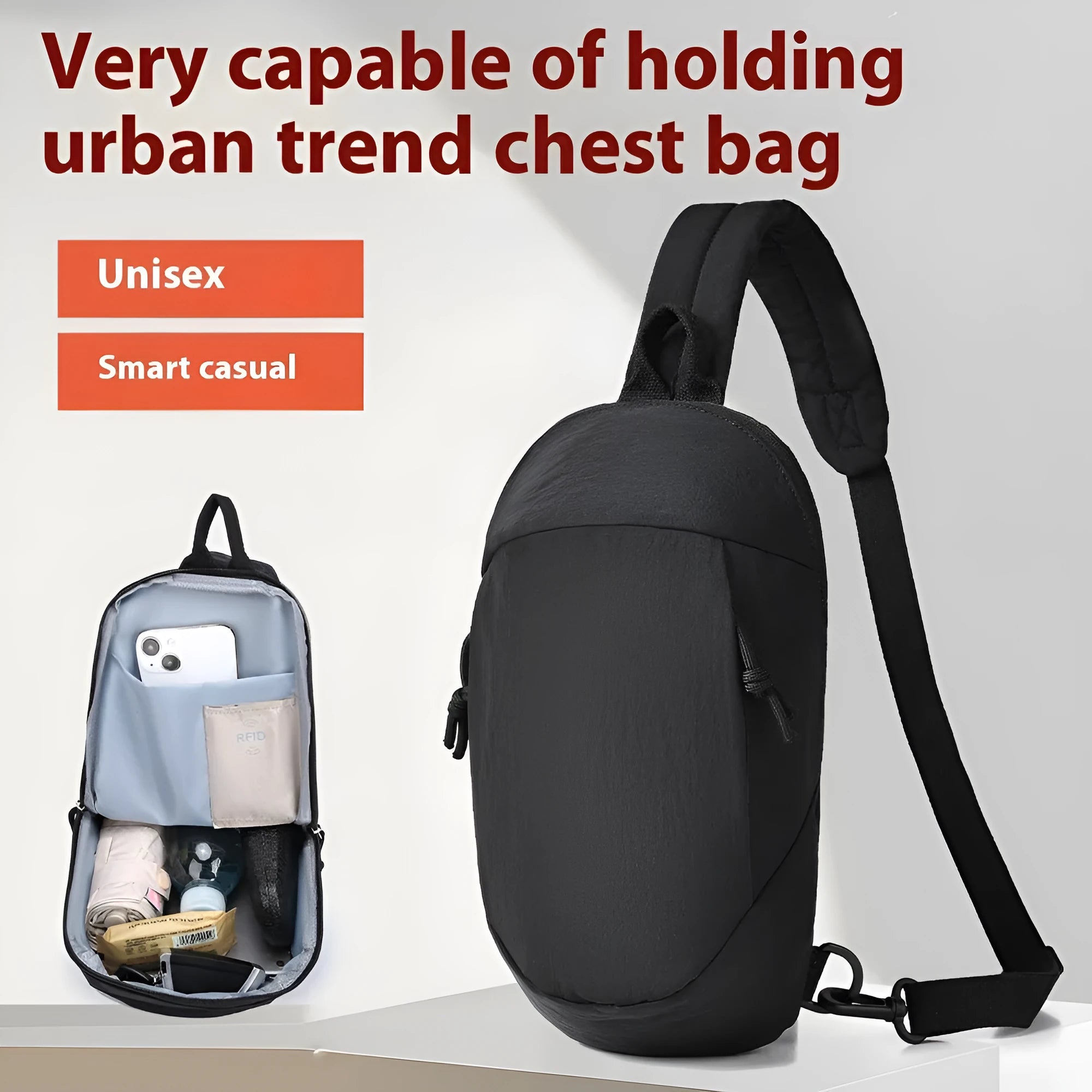 Outdoor girls crossbody bag in six colours with chest positioning and phone compartment