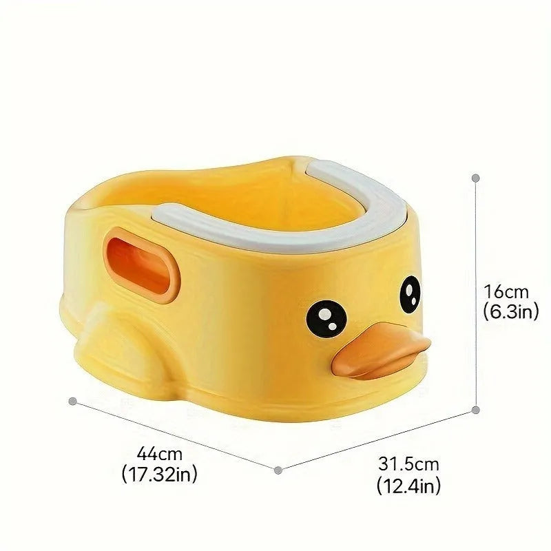 Foldable duck-shaped PVC bathtub for dogs and cats in blue, pink or yellow colour options