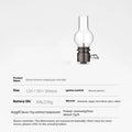 Portable gas cylinder light in silver, aluminum build, 120x50x50mm size, on outdoor background