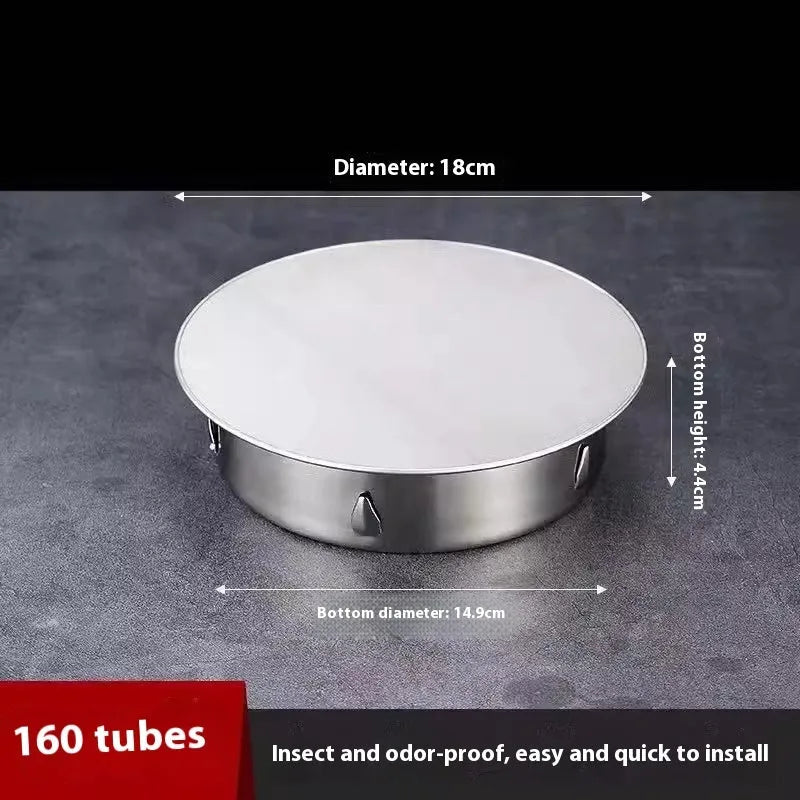 Stainless steel deodorant floor drain seal cover for 20mm-160mm pipes