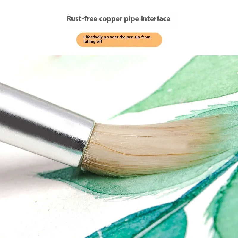 Wooden hook line pen brush suit of six pieces for wool yarn craft projects