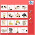 Physical science and technology small production kit with 16 wooden pieces, paint, screwdriver, glue and batteries for kids aged 7-14