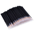 One hundred black disposable eyeliner brushes with fine points, each in a clear plastic sleeve.