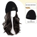 Hat wig for women with big wave full-head curls in protein filament natural style