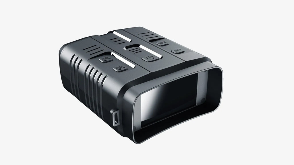 Night vision binocular Model N009 with large screen and WiFi function on a dark background