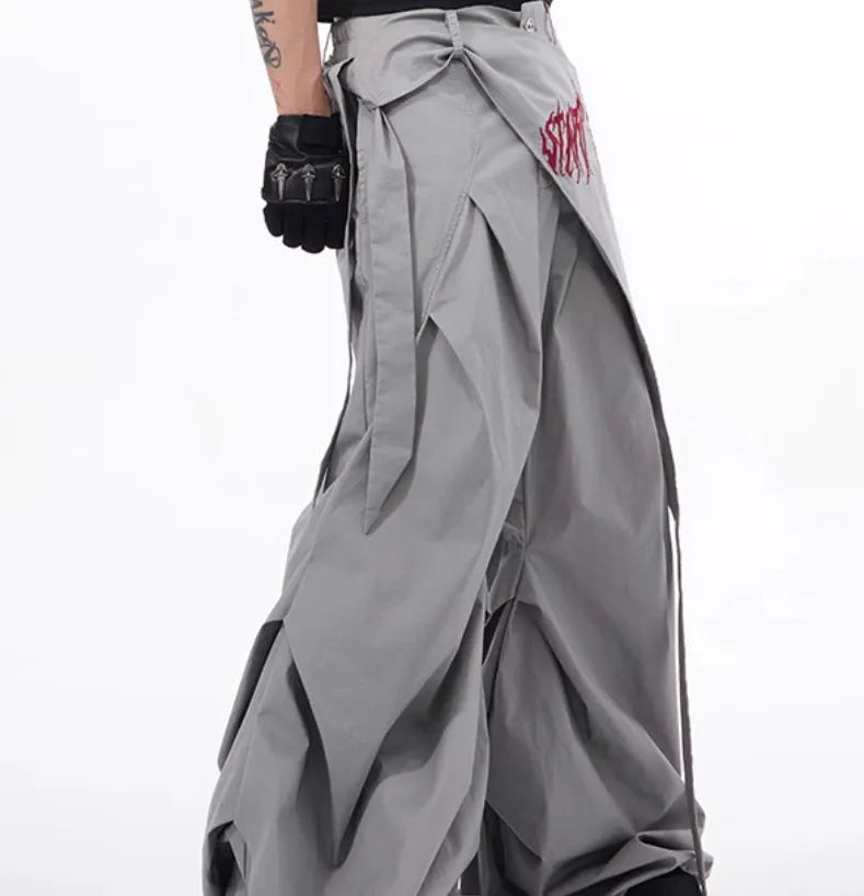 Boy wearing black wide-leg pants with Korean-inspired casual styling