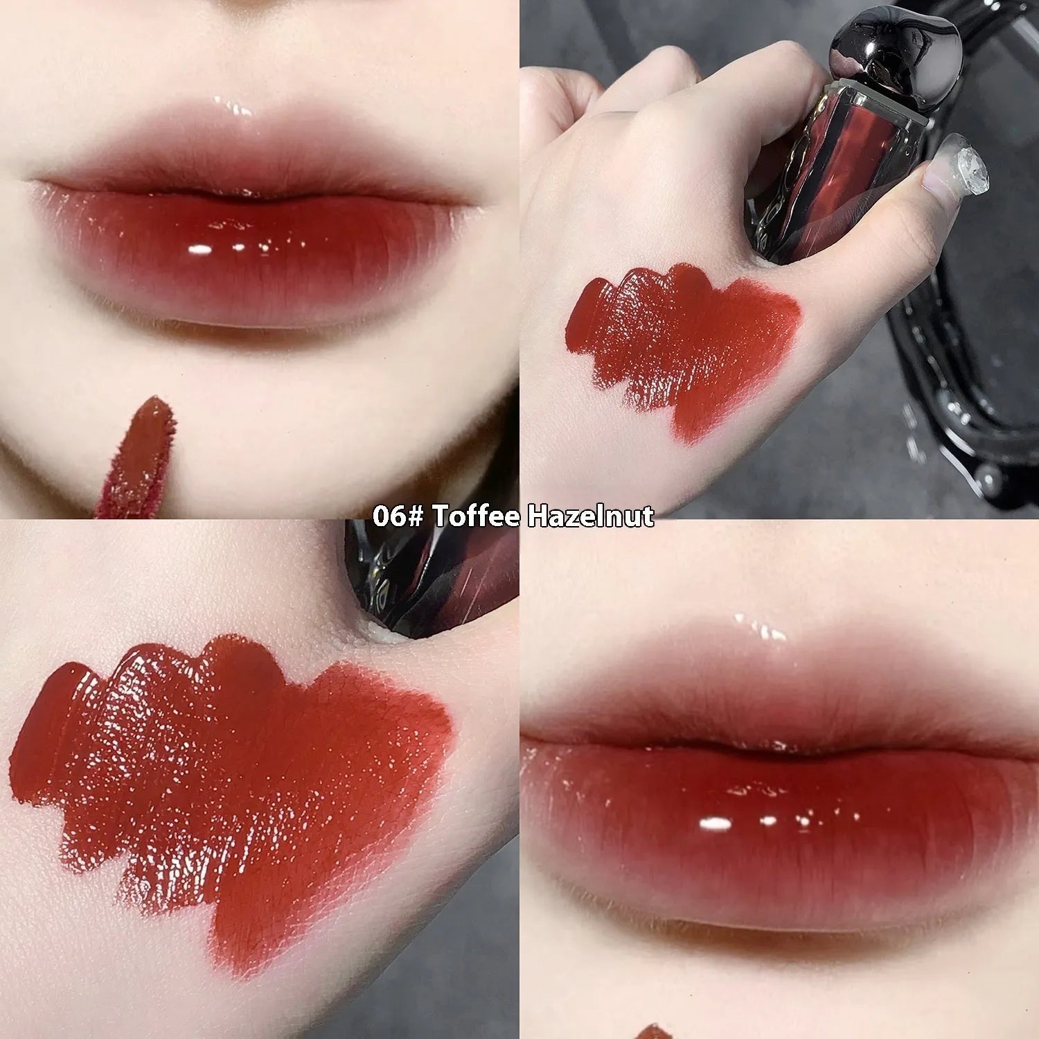 Glacier Lava Lip Lacquer in seven colour options with water-light mirror finish