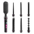 Black ceramic curly hair sticks, dual roll and straight styling tool, 21mm-30mm thermal conductor, wired AC power