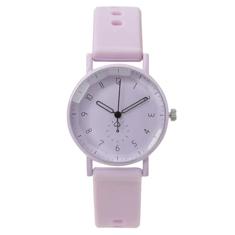 Women's digital silicone quartz watch with 33mm dial in mint green colour cartoon design