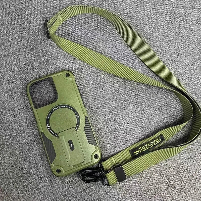 Magnetic invisible bracket phone case for iPhone 14 15 16 series, frosted finish, multiple colours