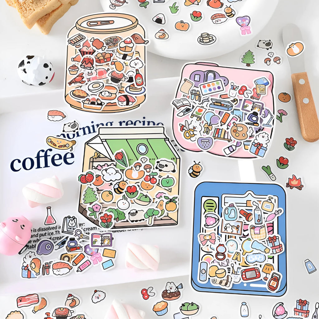 Little Life Home Series sticker pack with 100 hand-painted cartoon hand tent sheets in OPP bag
