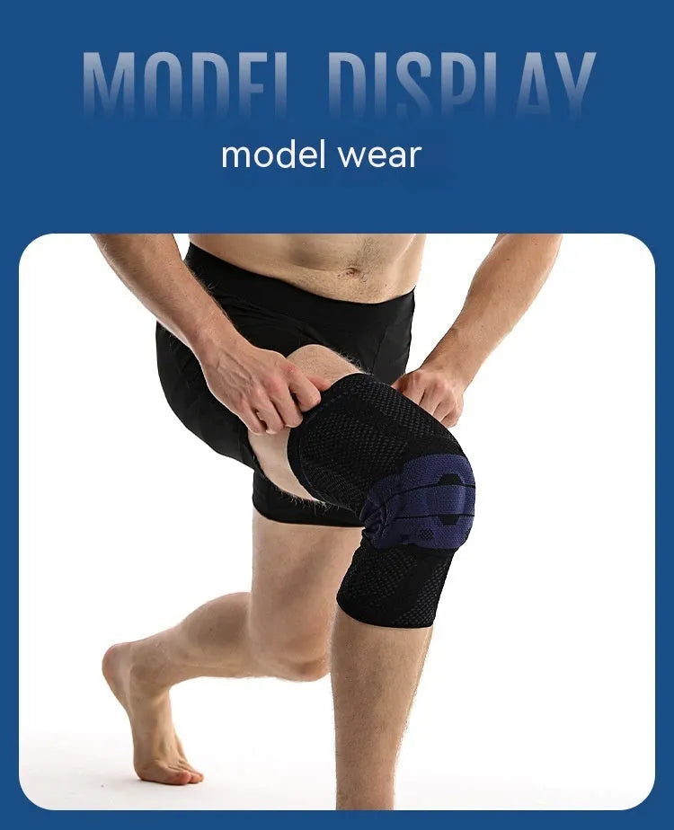 Adult sports knee pads in nylon spandex for running and basketball knee protection