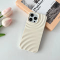 Creative water ripple TPU phone case for iPhone with anti-fingerprint finish in corrugated black