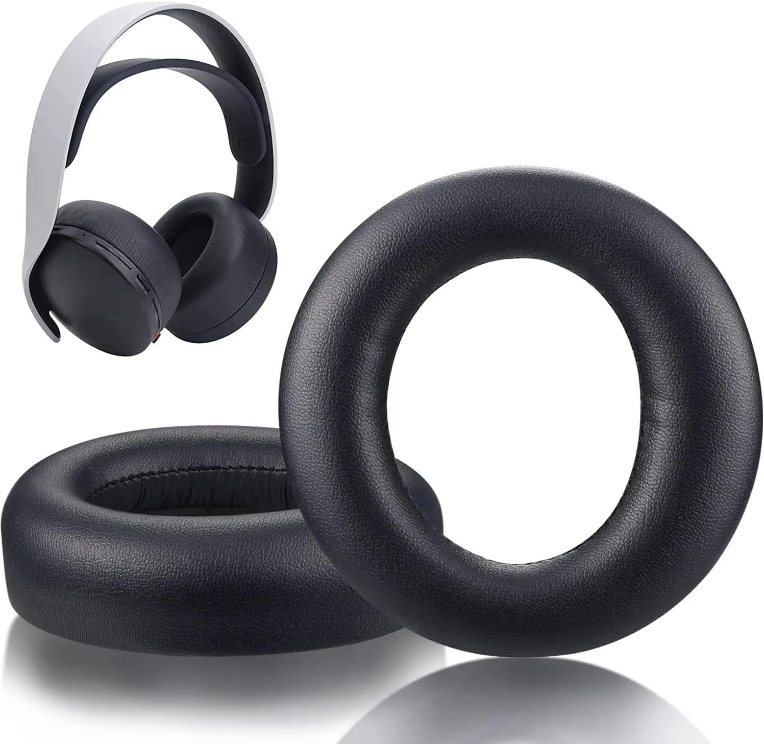 Set of black flannel cotton earphone sleeves for Sony PS5 Pulse 3D headphones