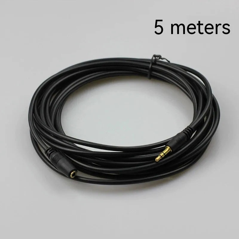 3.5mm stereo audio extension cable, male to female, 24K gold-plated plug, oxygen free copper, PVC cover
