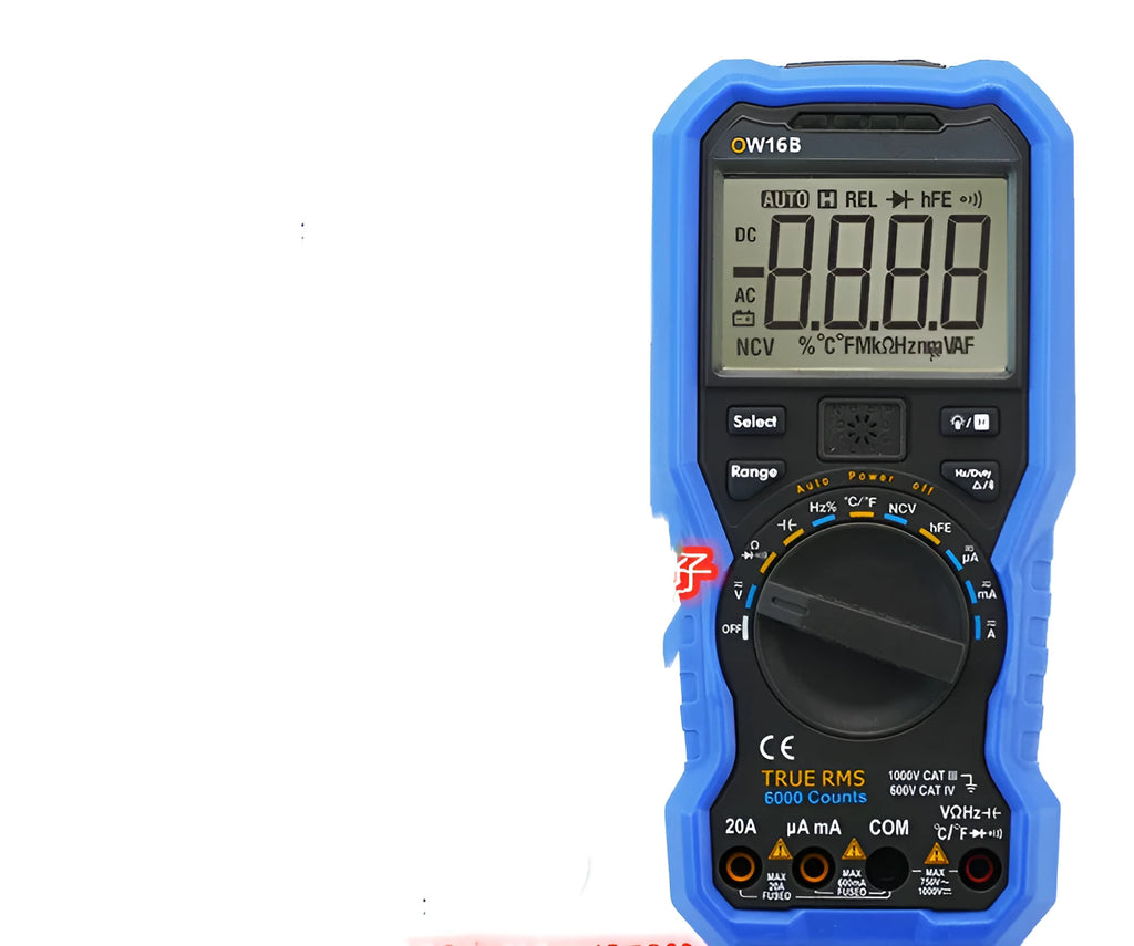 Handheld digital multimeter with NCV voltage sensing and temperature measurement function